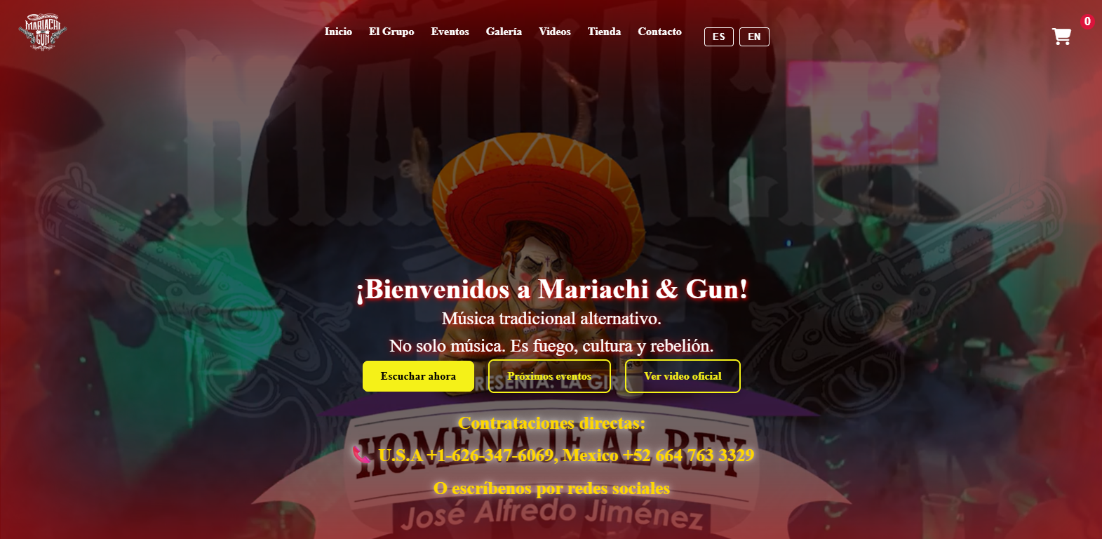Sitio web oficial Mariachi & Gun